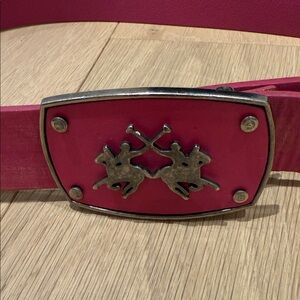 Pink Belt with Equestrian Buckle